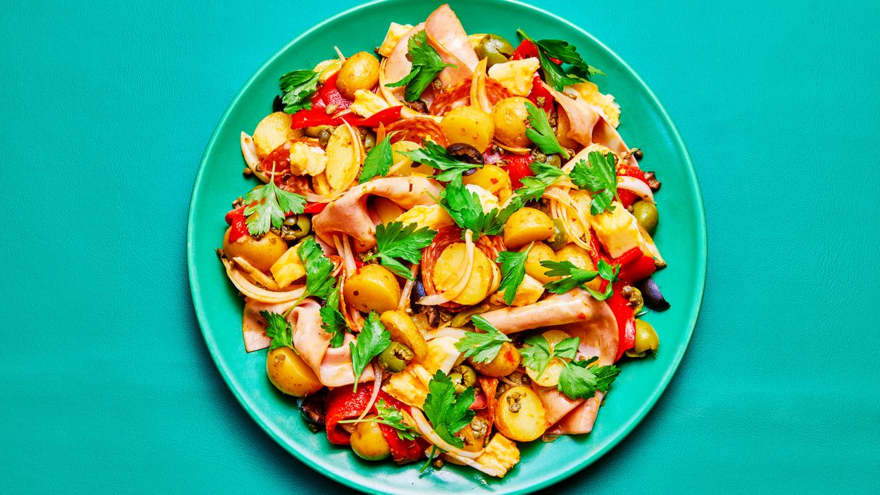 Muffuletta potato salad