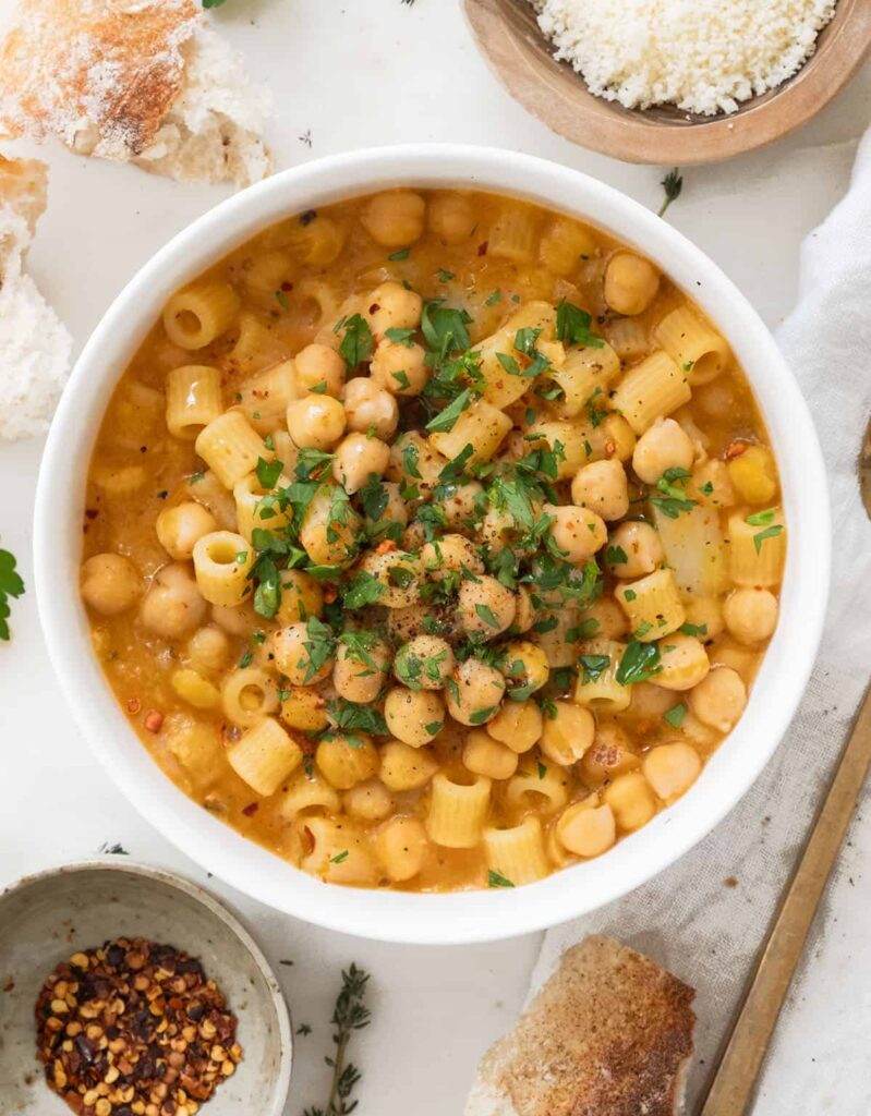 Rezept für Kichererbsennudeln (Nudeln und Kichererbsen)