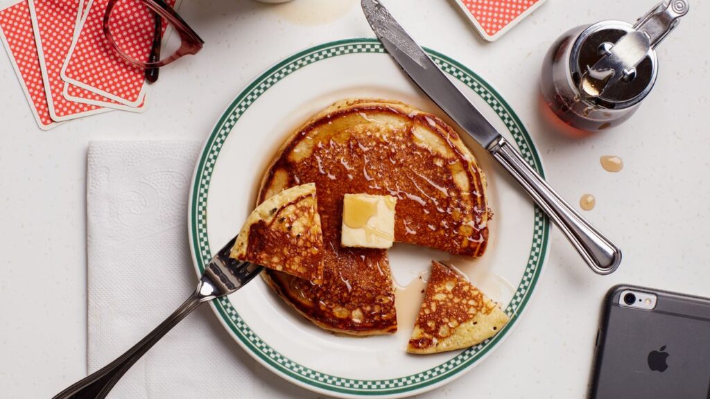 Fluffy diner-style buttermilk pancakes recipe