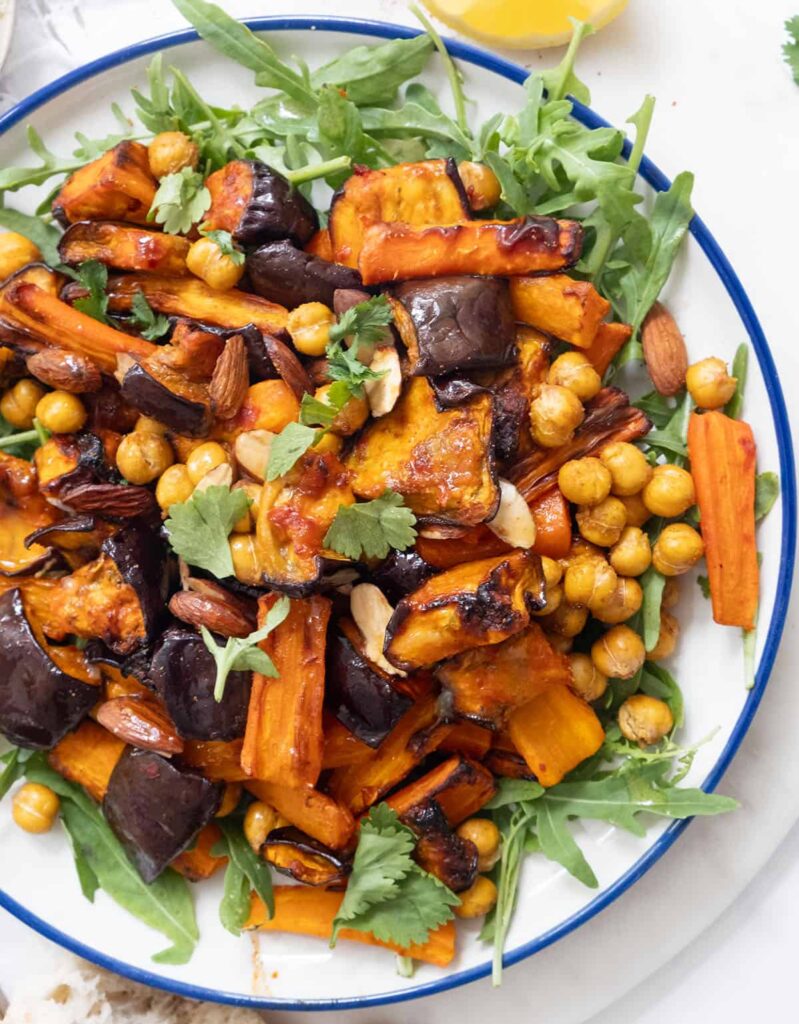 Harissa Eggplant and Carrot Salad – The Smart Food