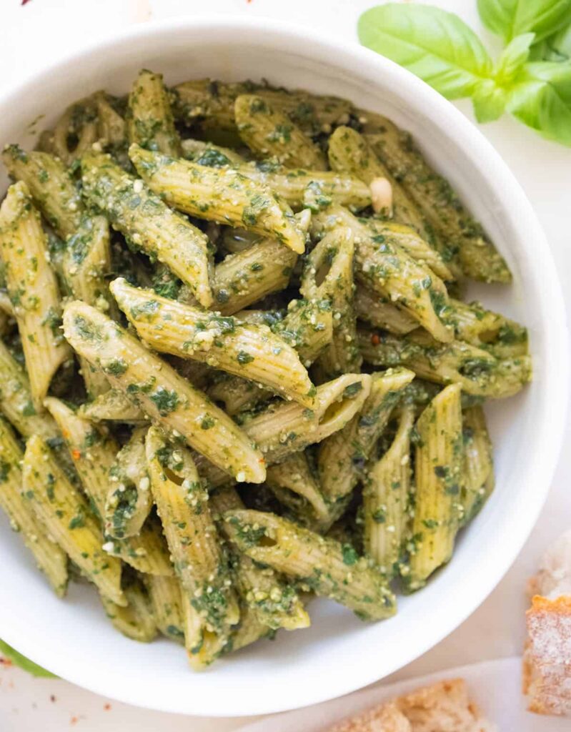 Penne with pesto – the clever meal