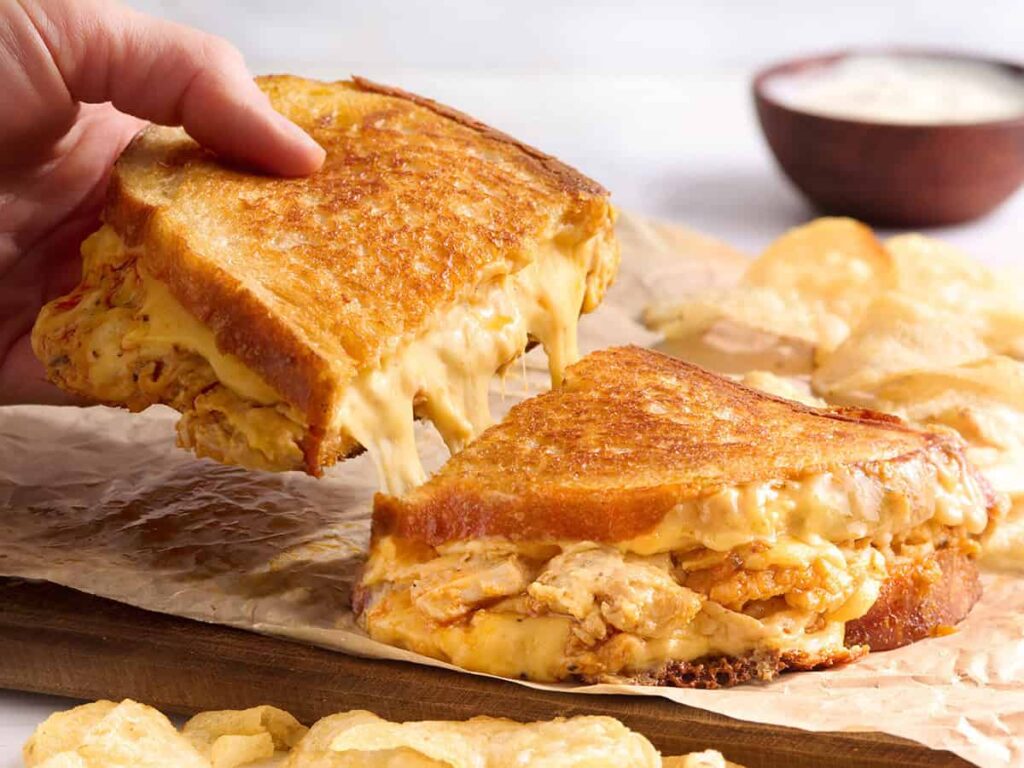 Buffalo Chicken Grilled Cheese – Budget Bytes