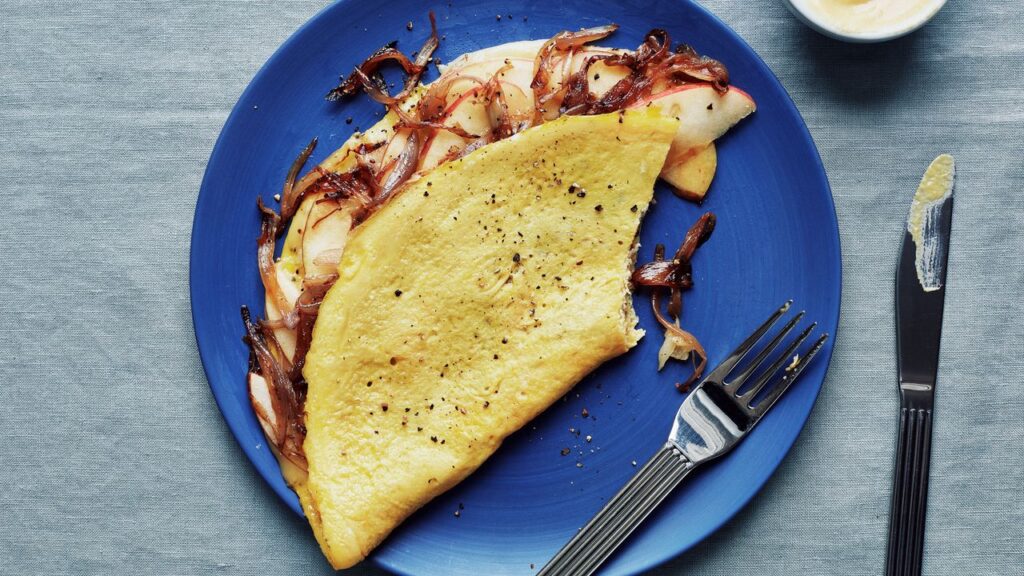 Cheesy Apple Omelet Recipe | Epicurious