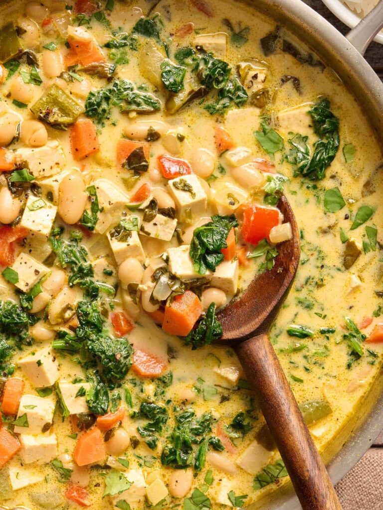 Coconut Curry Beans and Greens