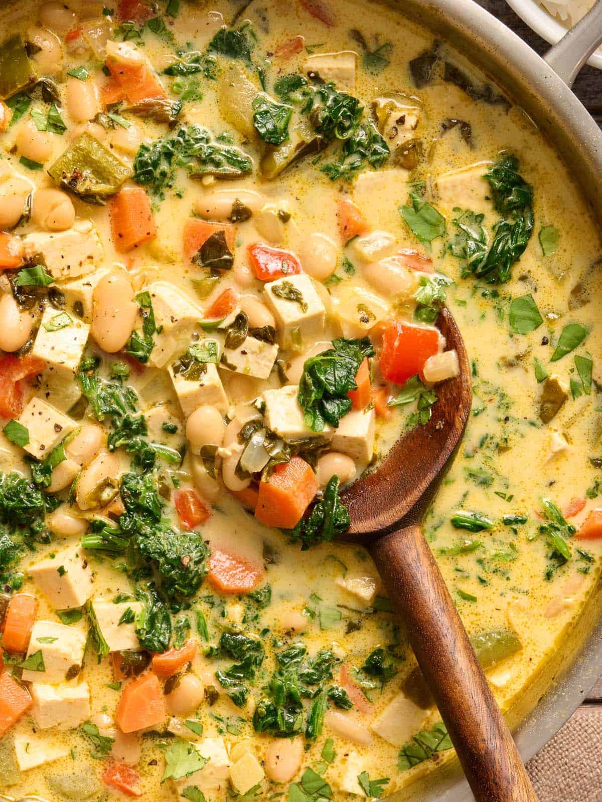 Coconut Curry Beans and Greens